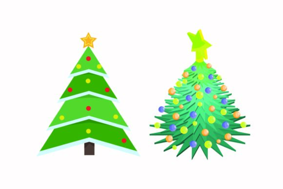 Christmas Bright Tree Illustration