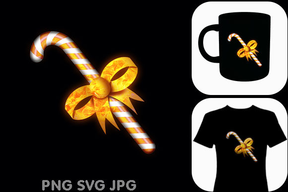 Christmas Candy Cane Stick Logo Freebies