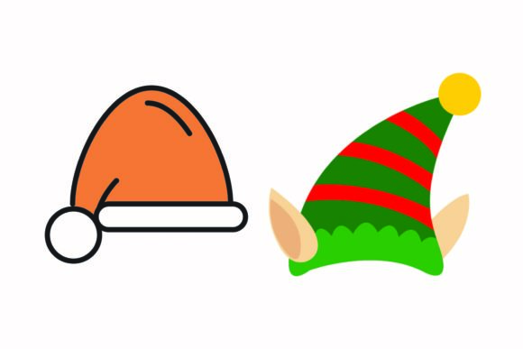 Christmas Cap Party December Vector Illustrations