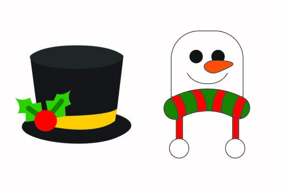 Christmas Cap Snow Costume Illustrations