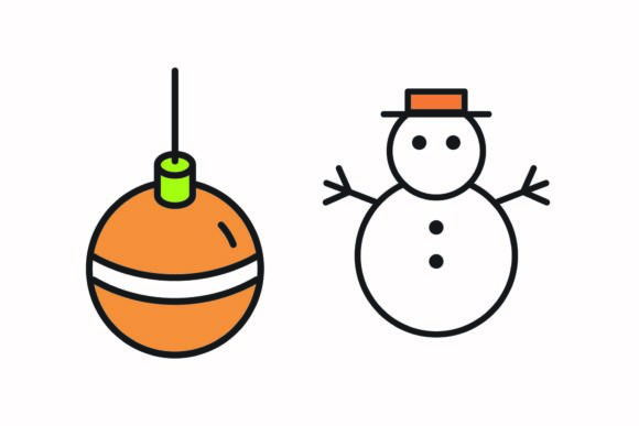 Christmas Decoration Ball Snowman Illustrations