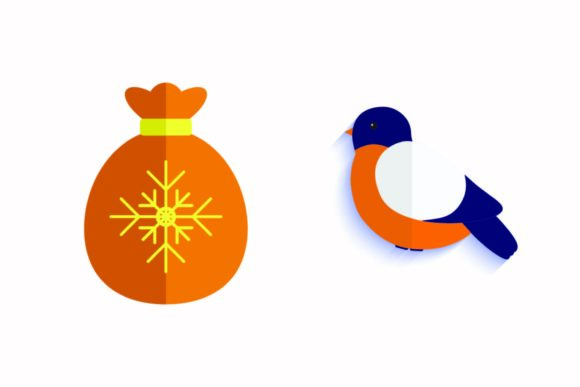 Christmas Decoration Santa Sack Sparrow Illustrations