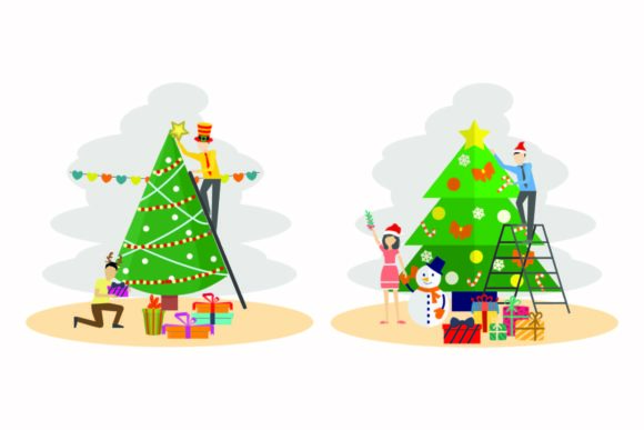 Christmas Gift Celebration Illustration
