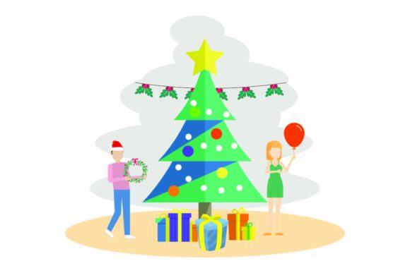 Christmas Happy Decoration Illustrations