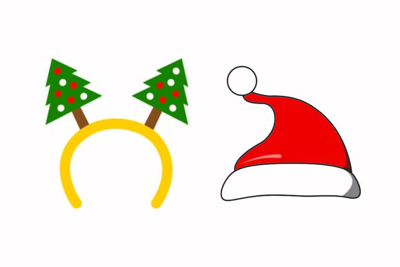Christmas Headband Fun Party Vector Illustrations