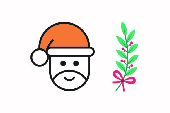 Christmas Snowman Holly Berries Illustrations