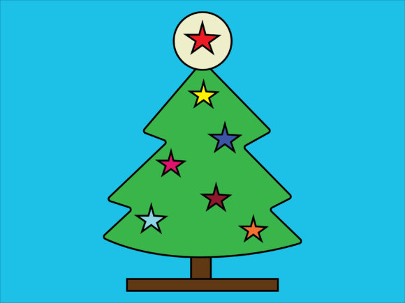 Christmas Tree Illustration for Seasonal Design