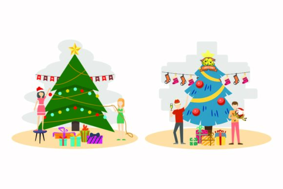 Christmas Tree Winter December Design Illustrations