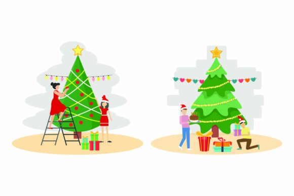 Christmas Winter Decoration Vector Set for Festive Branding
